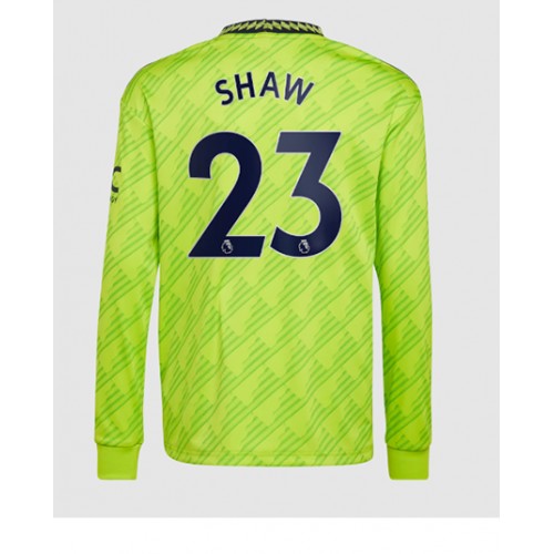 Fotbalové Dres Manchester United Luke Shaw #23 Alternativní 2022-23 Dlouhý Rukáv